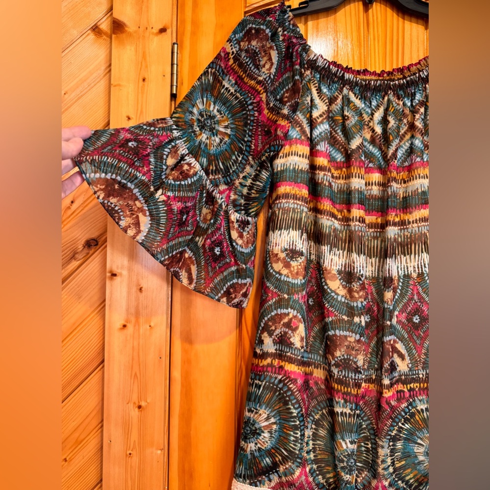 Basically Me Fringe Boho Dress Size Small